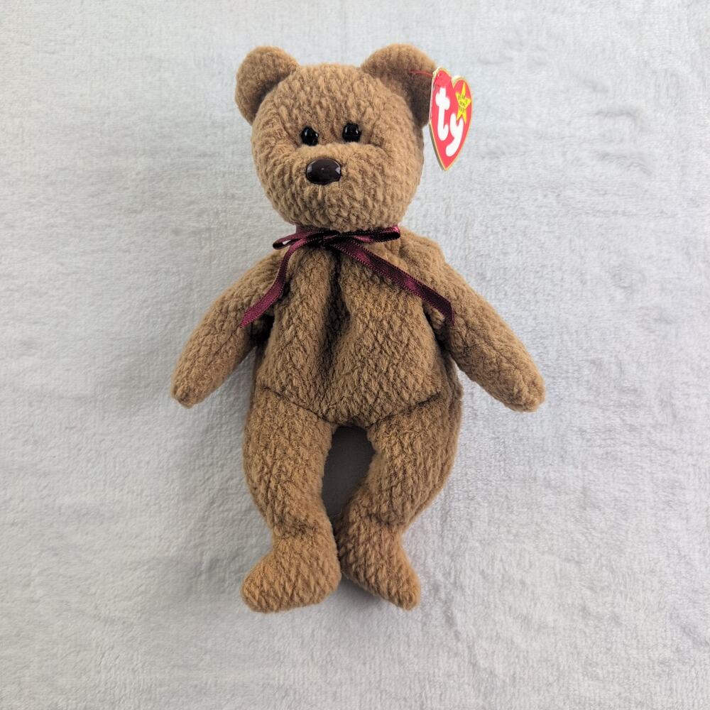 1993 Ty Beanie Babies "Curly" The Bear With Tag